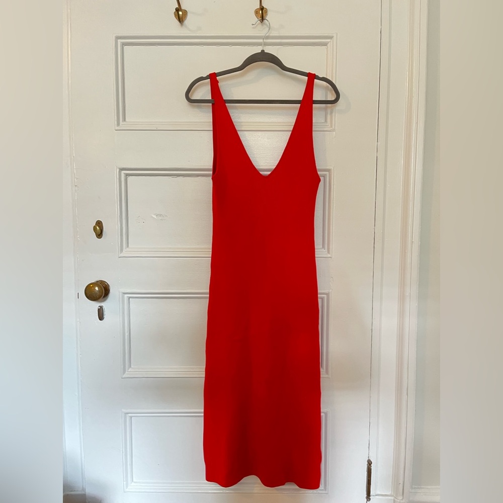 Free People Beach Red Knit Maxi dress
